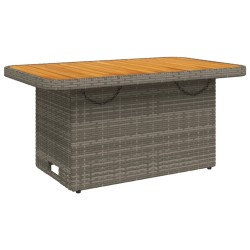 Ensemble à manger de jardin et coussins 2 pcs gris rotin 