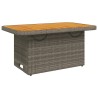 Ensemble à manger de jardin et coussins 2 pcs gris rotin 