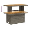 Ensemble à manger de jardin et coussins 2 pcs gris rotin 