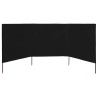 Paravent 3 panneaux Tissu 400 x 120 cm Noir 