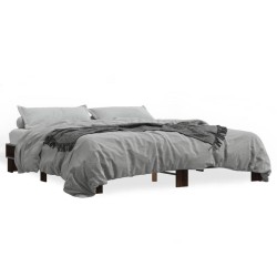 Cadre de lit sans matelas chêne marron 200x200 cm 