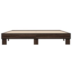 Cadre de lit sans matelas chêne marron 200x200 cm 