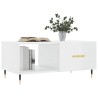 Table basse Blanc brillant 90x50x40 cm Bois d'ingénierie 