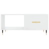 Table basse Blanc brillant 90x50x40 cm Bois d'ingénierie 