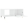 Table basse Blanc brillant 90x50x40 cm Bois d'ingénierie 