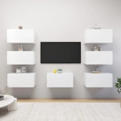 Meubles TV 7 pcs Blanc 30,5x30x60 cm Bois d'ingénierie 