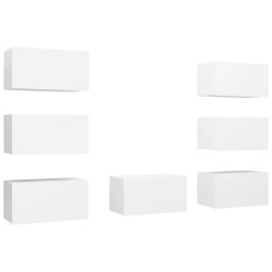 Meubles TV 7 pcs Blanc 30,5x30x60 cm Bois d'ingénierie 
