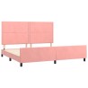 Cadre de lit sans matelas rose 200x200 cm velours 