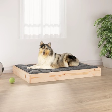 Lit pour chien 91,5x64x9 cm Bois de pin solide 