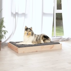 Lit pour chien 91,5x64x9 cm Bois de pin solide 