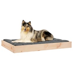 Lit pour chien 91,5x64x9 cm Bois de pin solide 