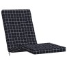 Coussins de chaise longue lot de 2 noir motif à carreaux 