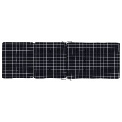 Coussins de chaise longue lot de 2 noir motif à carreaux 