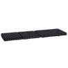 Coussins de chaise longue lot de 2 noir motif à carreaux 