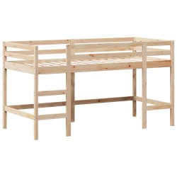 Lit superposé avec échelle et toit sans matelas 90x190 cm 