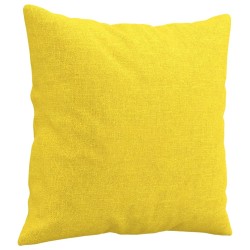Canapé 2 places avec oreillers jaune clair 140 cm tissu 