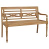 Banc Batavia avec coussin bleu clair 120 cm Bois de teck massif 