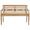 Banc Batavia avec coussin bleu clair 120 cm Bois de teck massif 
