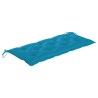 Banc Batavia avec coussin bleu clair 120 cm Bois de teck massif 