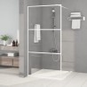 Paroi de douche Blanc 100x195 cm Verre ESG transparent 