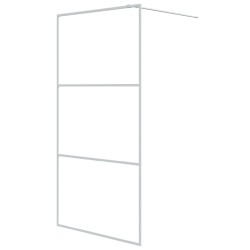 Paroi de douche Blanc 100x195 cm Verre ESG transparent 