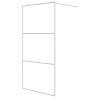 Paroi de douche Blanc 100x195 cm Verre ESG transparent 