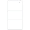 Paroi de douche Blanc 100x195 cm Verre ESG transparent 