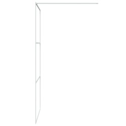 Paroi de douche Blanc 100x195 cm Verre ESG transparent 