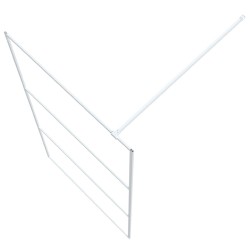Paroi de douche Blanc 100x195 cm Verre ESG transparent 