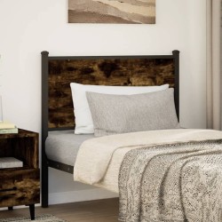 Tête de lit chêne fumé 75 cm bois d'ingénierie et acier 