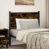 Tête de lit chêne fumé 75 cm bois d'ingénierie et acier 