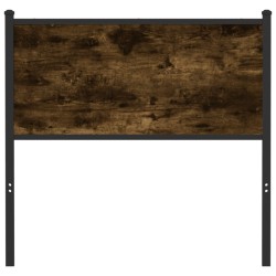 Tête de lit chêne fumé 75 cm bois d'ingénierie et acier 