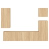 Unités murales TV 5 pcs chêne sonoma bois d'ingénierie 