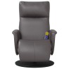 Fauteuil inclinable de massage repose-pieds gris similicuir 