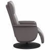 Fauteuil inclinable de massage repose-pieds gris similicuir 