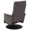 Fauteuil inclinable de massage repose-pieds gris similicuir 