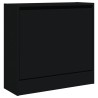 Armoire à chaussures noir 60x21x57 cm bois d'ingénierie 