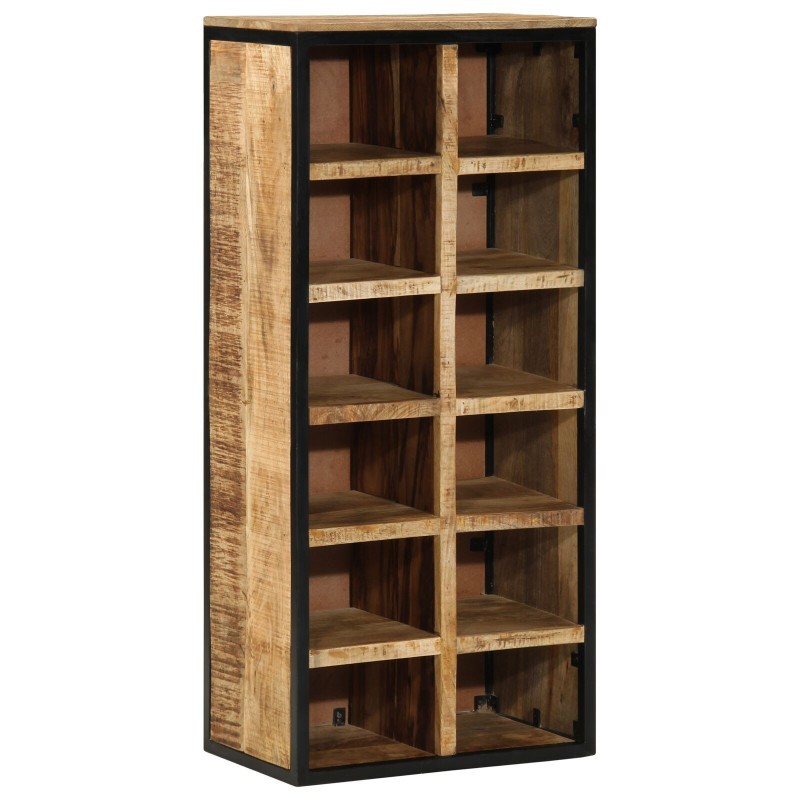 Cabinet à chaussures 50x30x110 cm Bois brut de mangue 