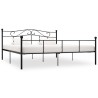 Cadre de lit sans matelas noir métal 180x200 cm 