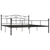 Cadre de lit sans matelas noir métal 180x200 cm 