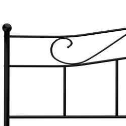 Cadre de lit sans matelas noir métal 180x200 cm 