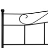 Cadre de lit sans matelas noir métal 180x200 cm 