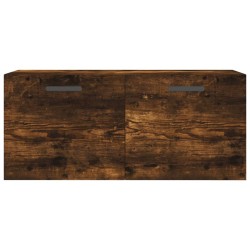 Armoire murale chêne fumé 80x36,5x35 cm bois d'ingénierie 