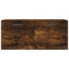 Armoire murale chêne fumé 80x36,5x35 cm bois d'ingénierie 