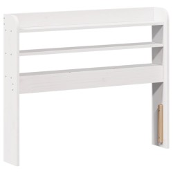 Cadre de lit avec tête de lit blanc 90x190cm bois de pin massif 