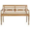 Banc Batavia avec coussin vert vif 120 cm Bois de teck massif 