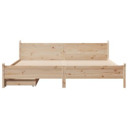 Cadre de lit sans matelas 180x200 cm bois massif de pin 