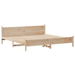 Cadre de lit sans matelas 180x200 cm bois massif de pin 
