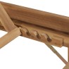 Chaise longue pliable avec coussin Bois d'acacia solide 