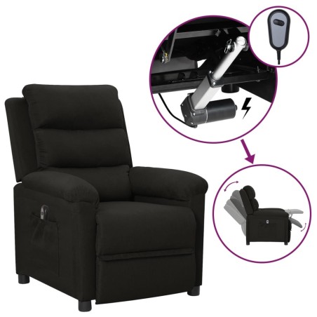 Fauteuil inclinable électrique Noir Tissu 